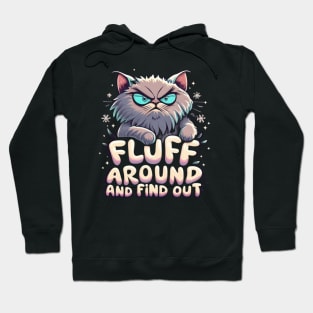 Funny Cat graph Fluff Around And Find Out Women Men Gifts Hoodie